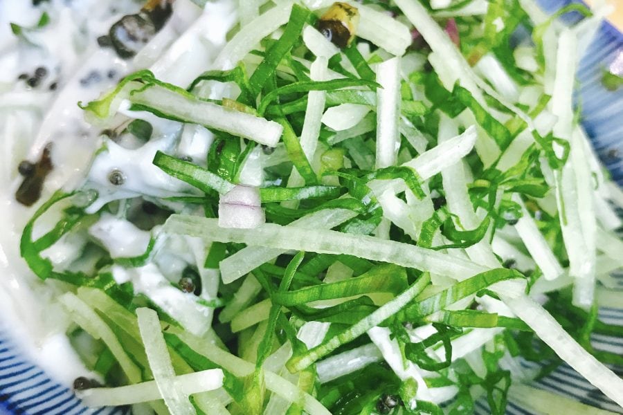 Radish and Ramps Koshimbir