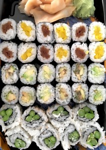 Vegeterian Sushi rolls at Sushi Muramoto