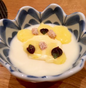 Soy Milk panna cotta and yuzu curd