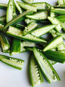 cut okra