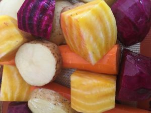 roasted beet carrots potatos