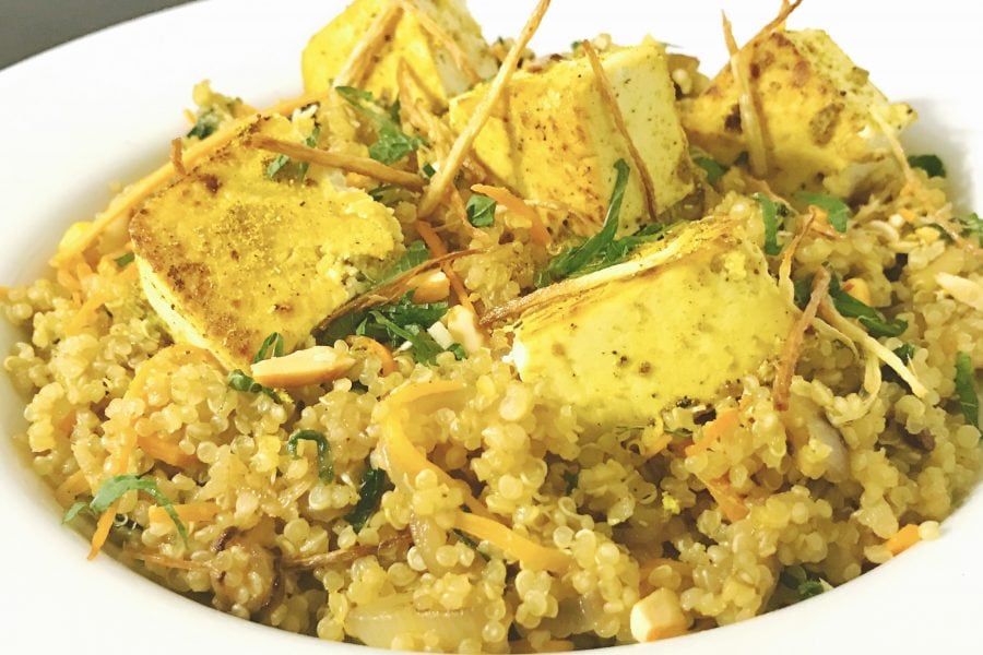 Quinoa and Tofu Pilaf