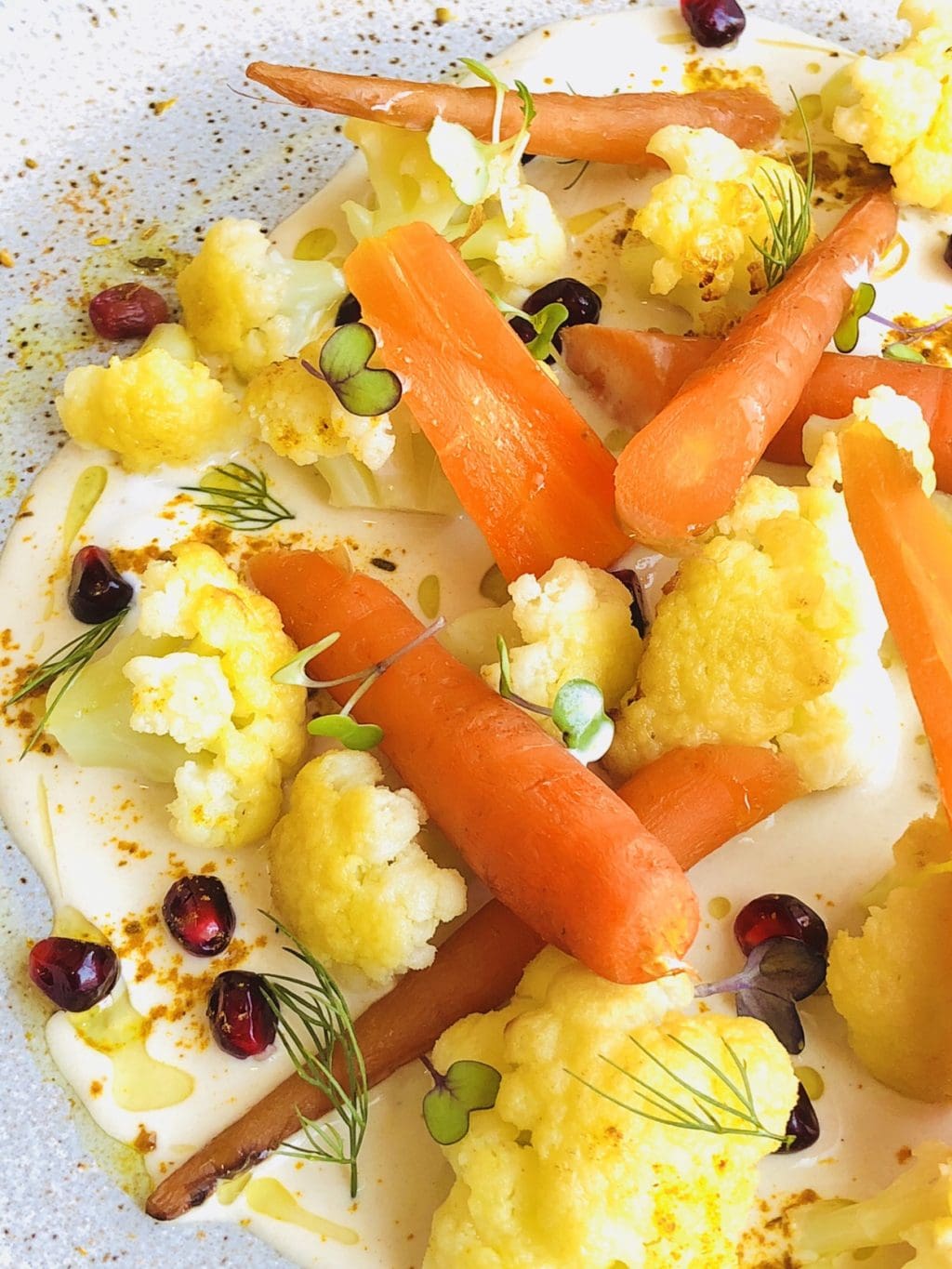 Carrots, Cauliflower and Tahini