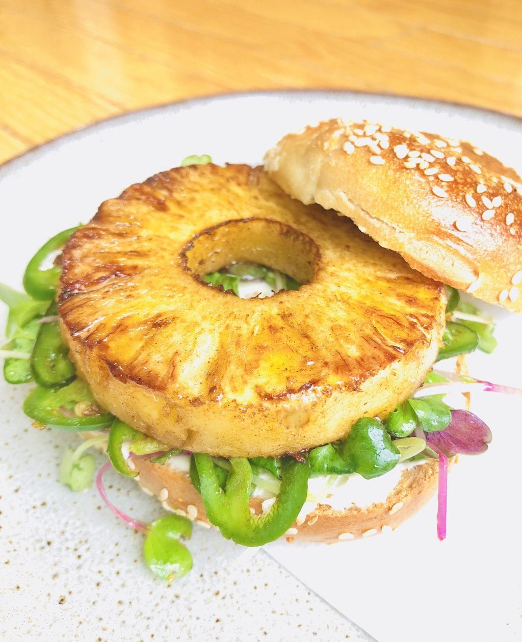 Pineapple and Jalapeno Bagel Sandwich