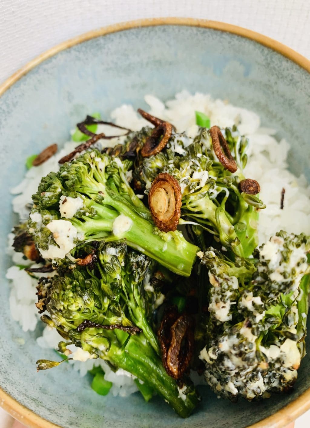 Premium Natural Koshihikari rice with Oven Roasted Broccolini