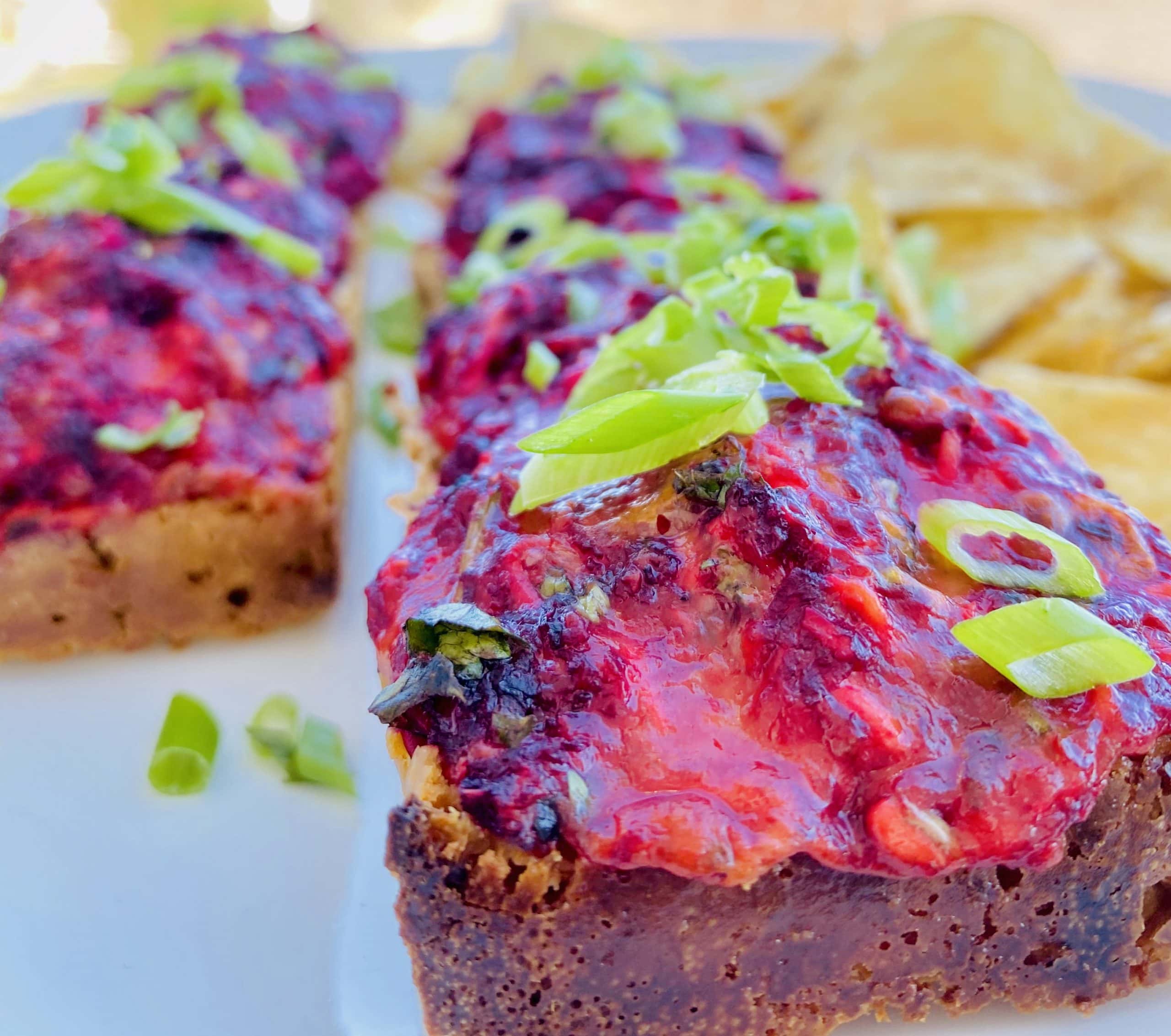 Beetroot and four cheeses toastie