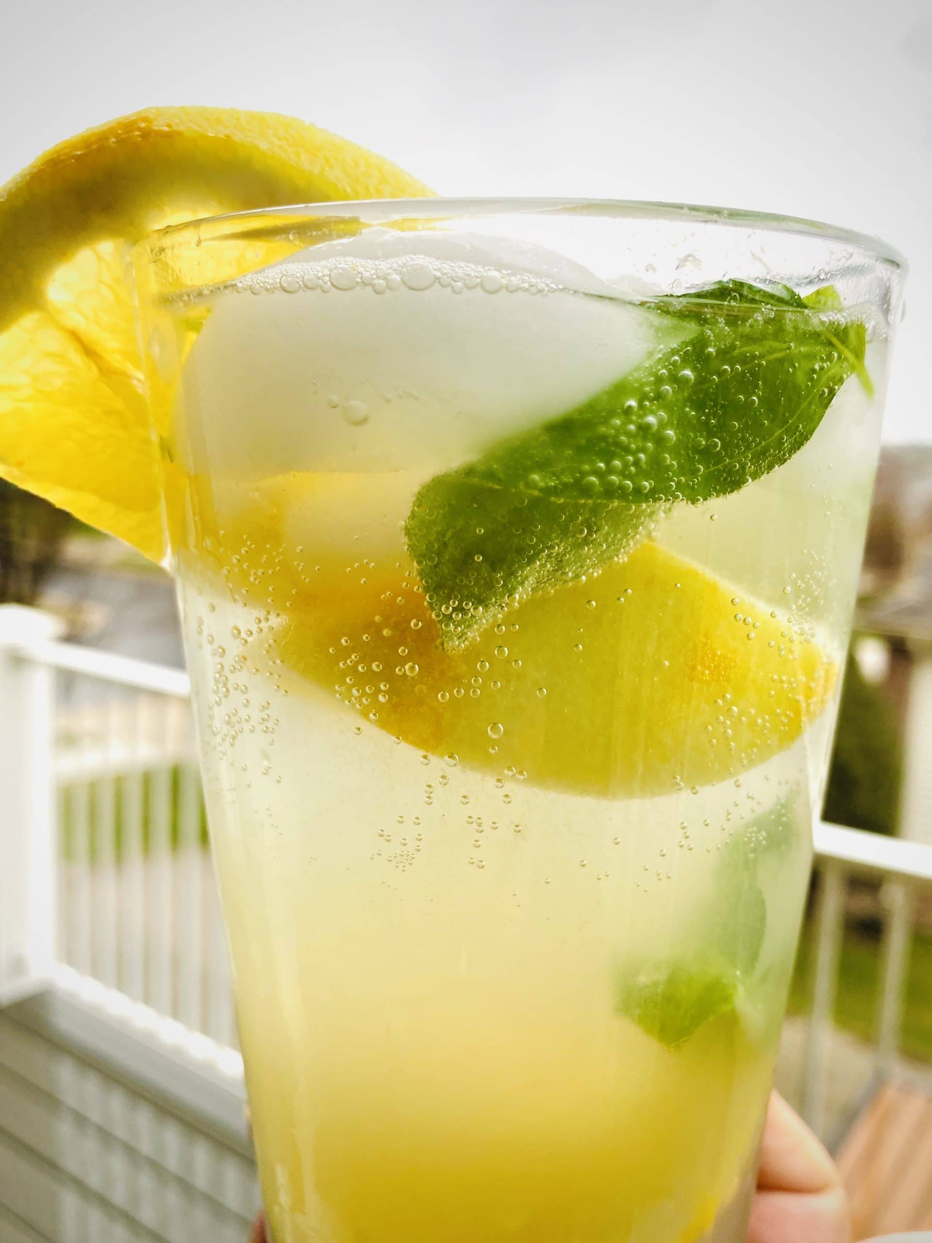 Ginger, Lemongrass & Basil Lemon Soda